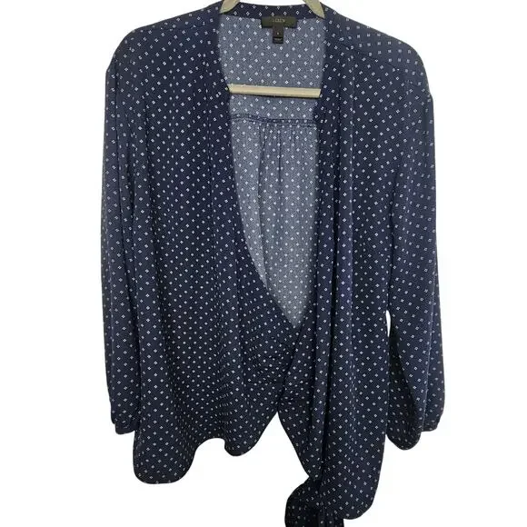 J. Crew Womens Foulard Floral Wrap Top Size L Classic Preppy Drapey Old Money - Picture 2 of 10